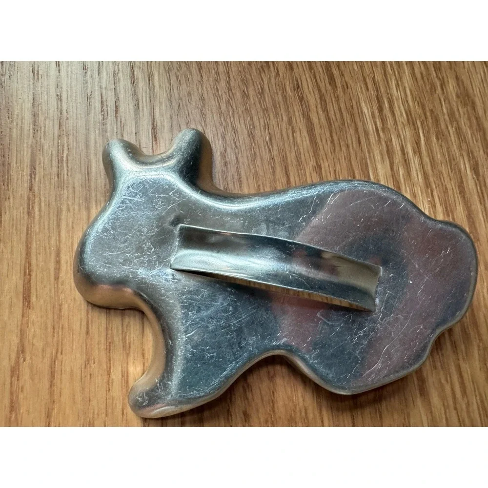 Vintage Aluminum Farm Animal Cookie Cutters Set of 3 Horse Chicken Rabbit 1950s‎
